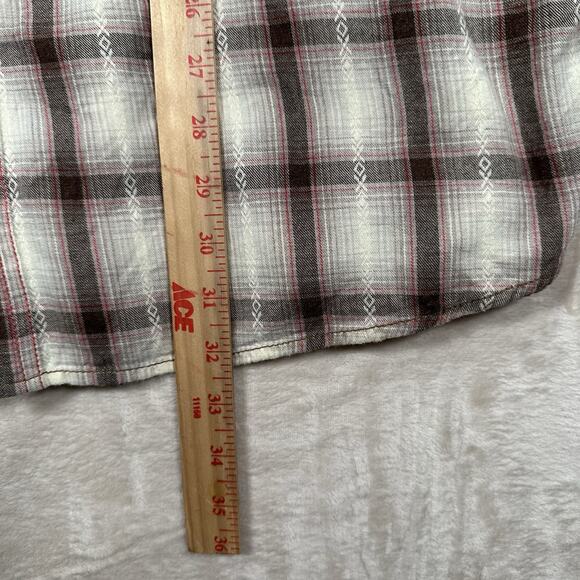 Ryan Michael Western Shirt Beige Mesquite Tribal Plaid Snap Button Mens Size XXL - Picture 12 of 12